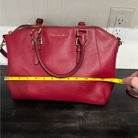 Michael Kors Cherry Red Satchel - Picture 10 of 11